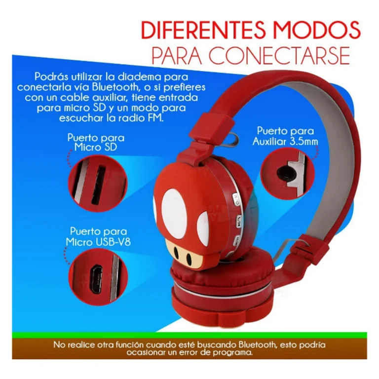 AUDIFONOS BLUETOOTH MARIO BROS