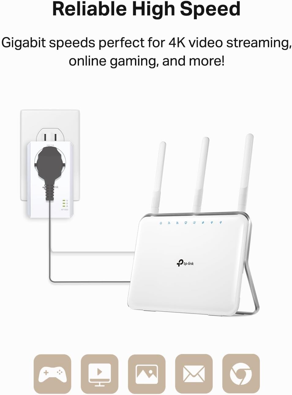 POWERLINE STARTER KIT AV1000 PUERTO GIGABIT TP-LINK
