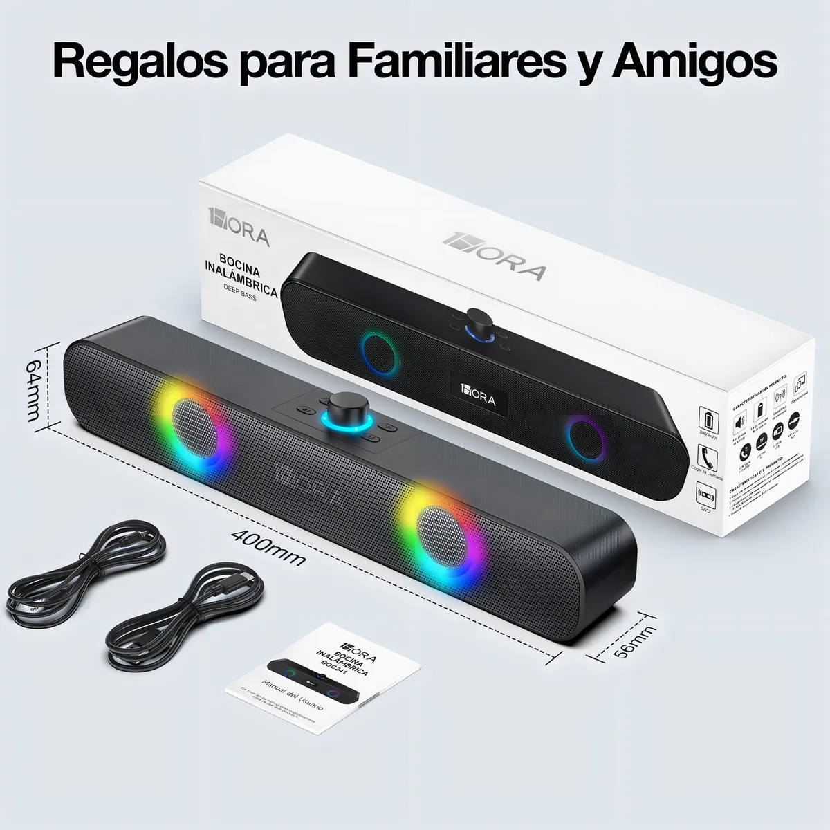 BOCINA BLUETOOTH RGB TIPO BARRA
