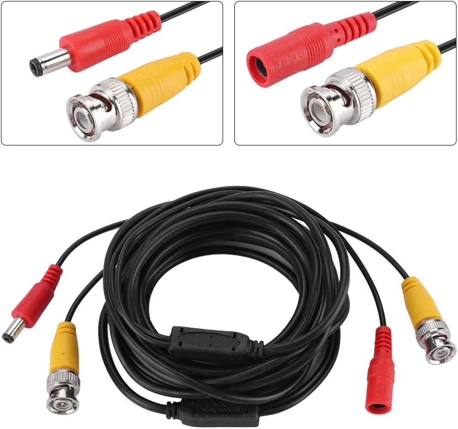 CABLE BNC PARA CAMARAS DE SEGURIDAD 18 METROS - 2.1MM DC