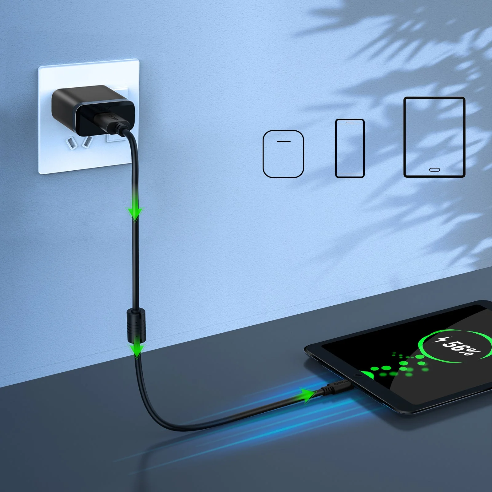 CABLE USB TIPO C USO RUDO 1.5 MTS