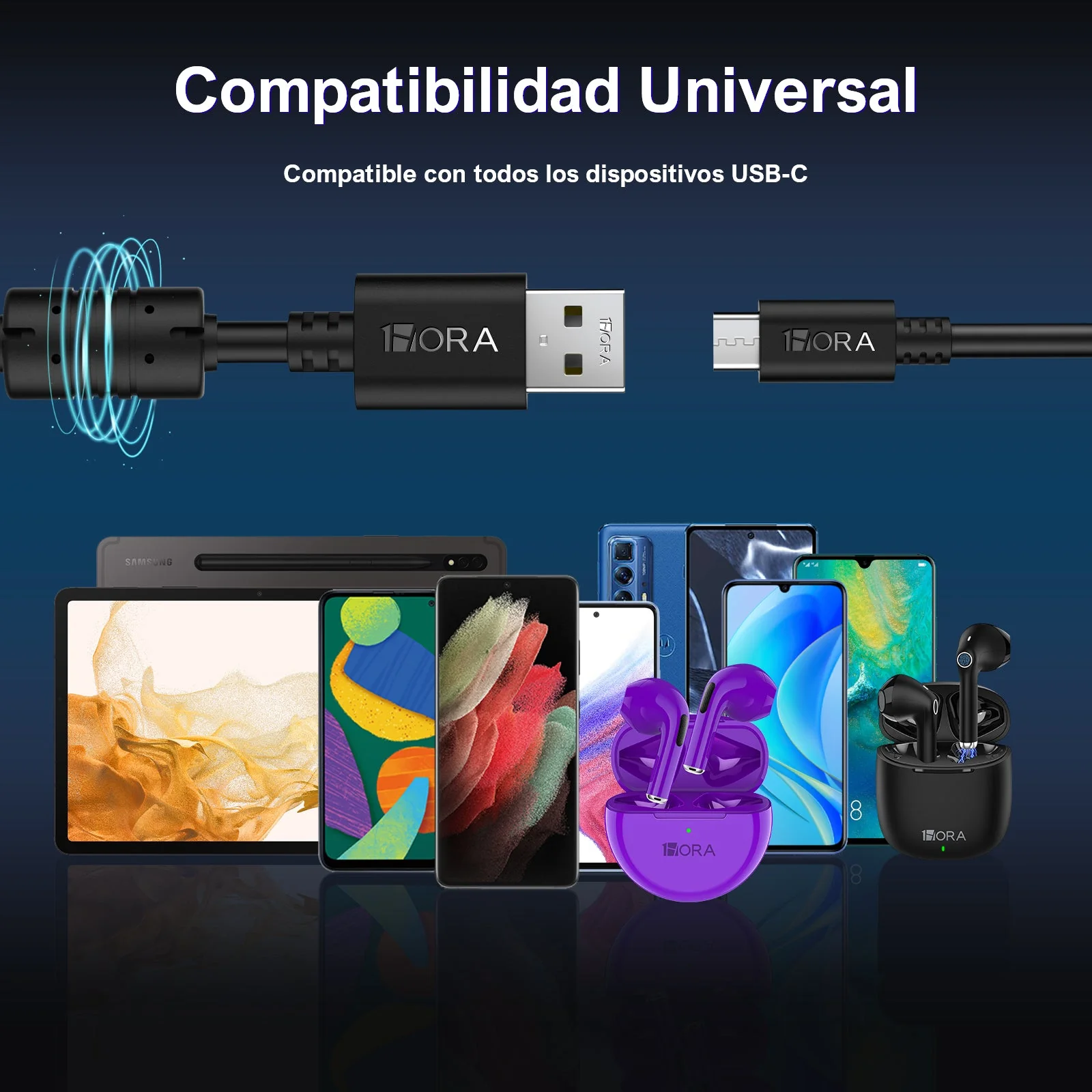 CABLE USB TIPO C USO RUDO 1.5 MTS