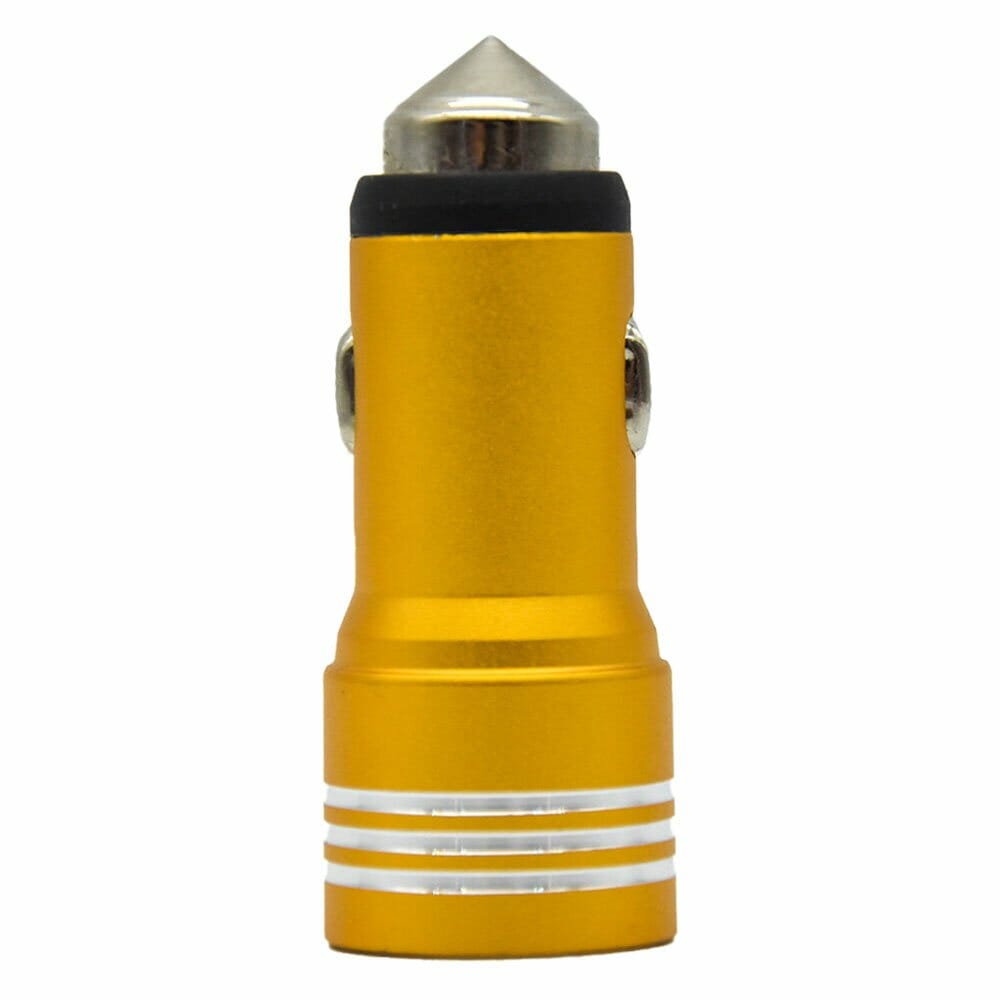 CARGADOR PUNTA METALICA CON 2 PUERTOS 1A Y 2A PARA CARRO