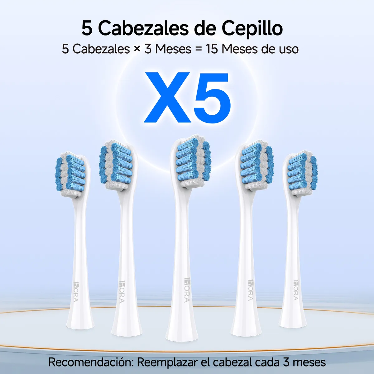 CEPILLO DE DIENTES ELECTRICO RECARGABLE CON 5 CABEZALES
