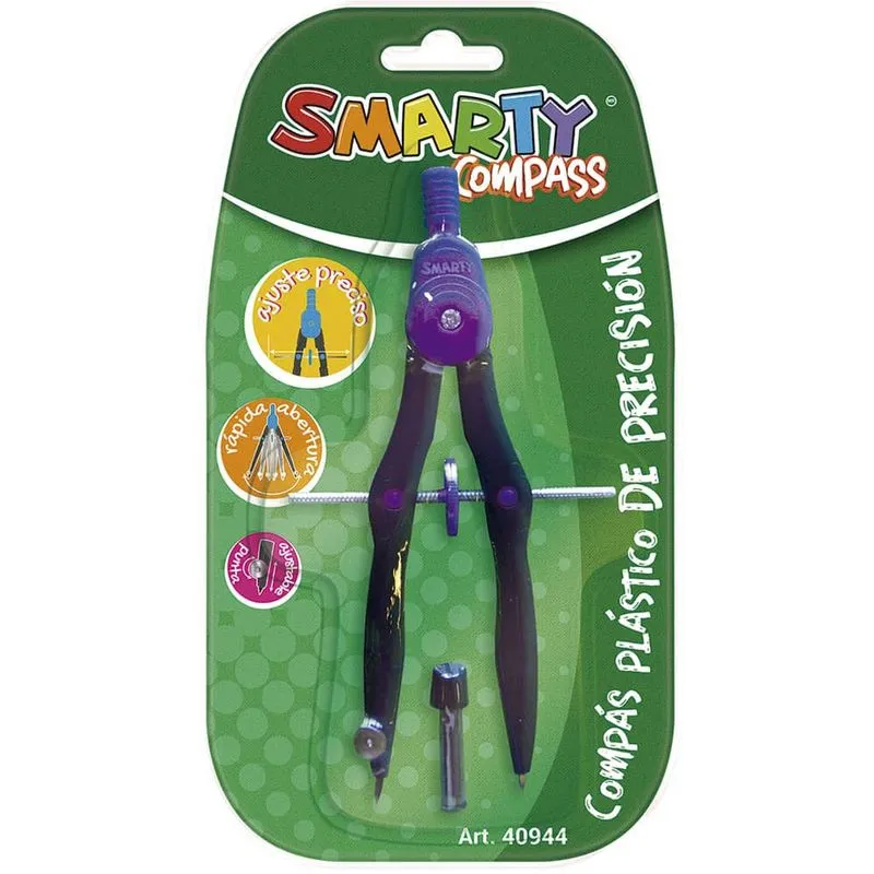 COMPAS ESCOLAR PLASTICO LARGO