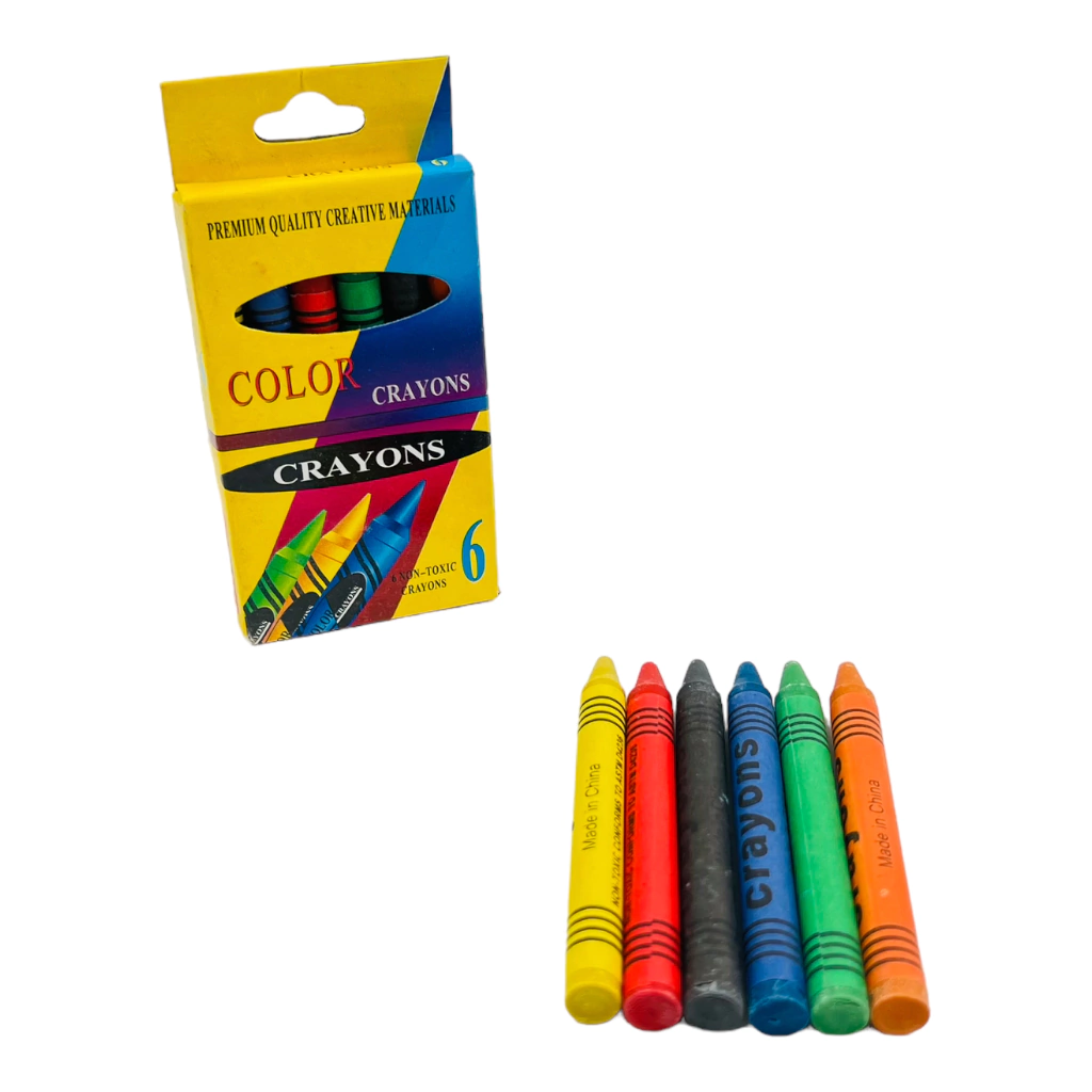CRAYOLAS CON 6 PIEZAS 