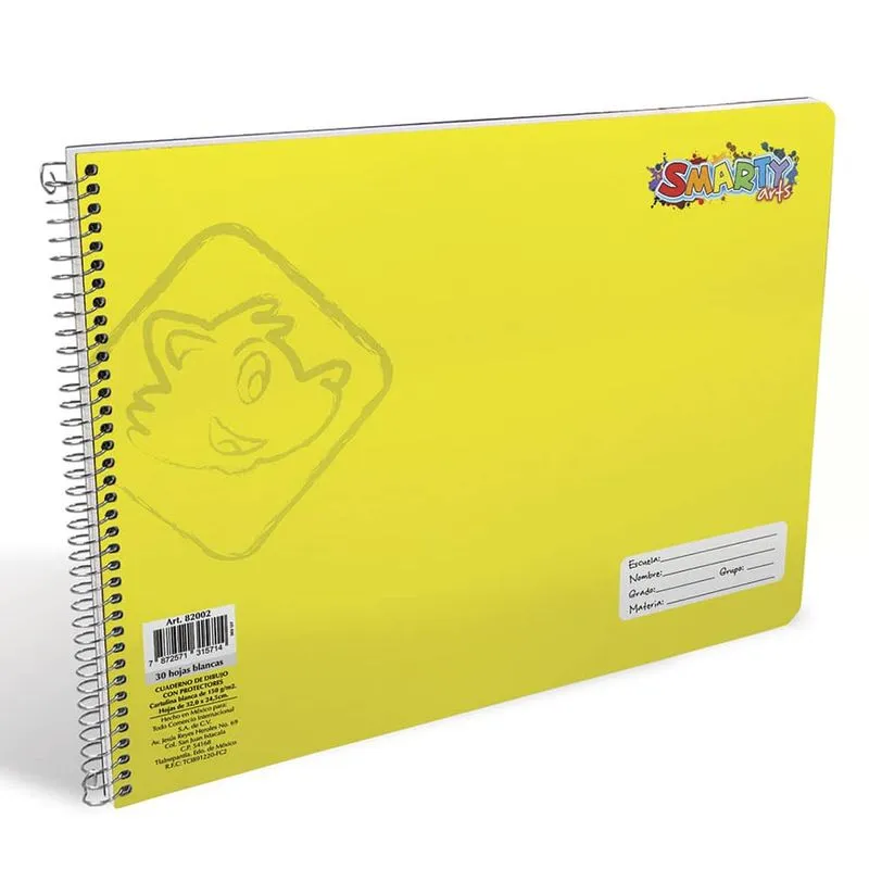 CUADERNO DE DIBUJO CON PROTECTOR 30 HOJAS