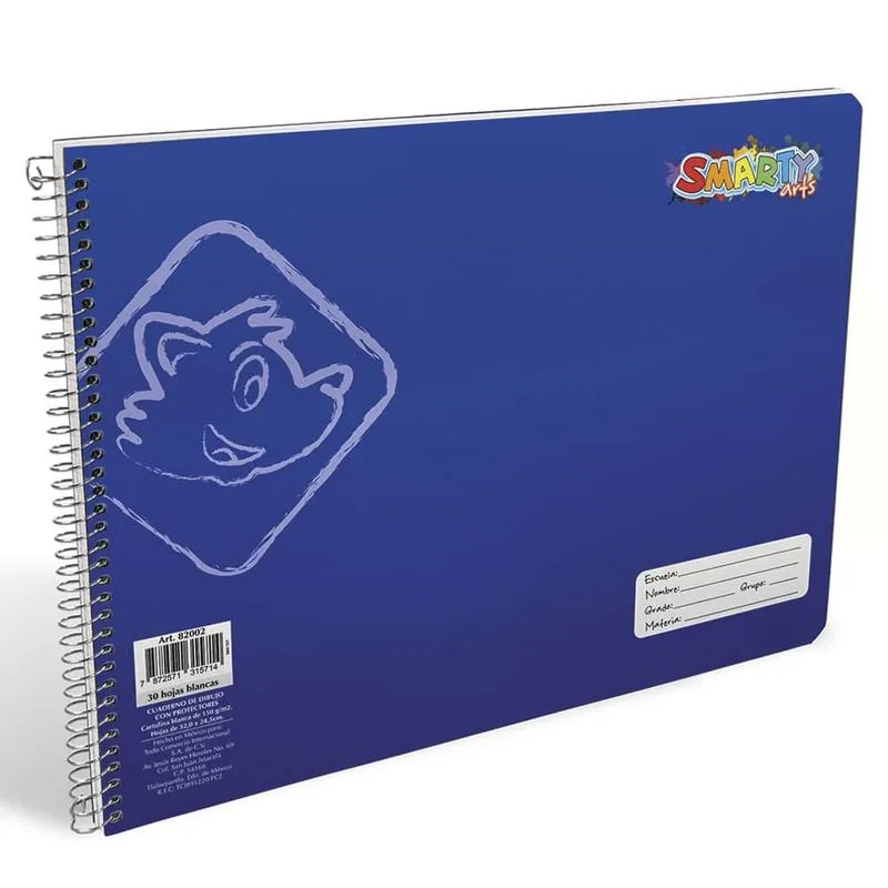 CUADERNO DE DIBUJO CON PROTECTOR 30 HOJAS