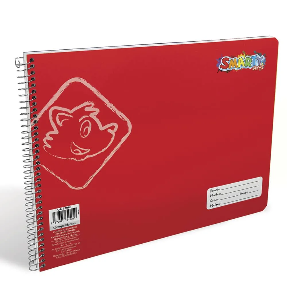 CUADERNO DE DIBUJO CON PROTECTOR 50 HOJAS