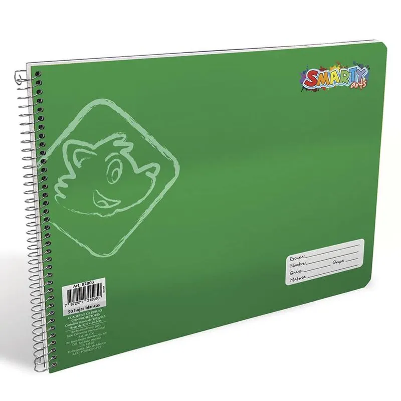 CUADERNO DE DIBUJO CON PROTECTOR 50 HOJAS
