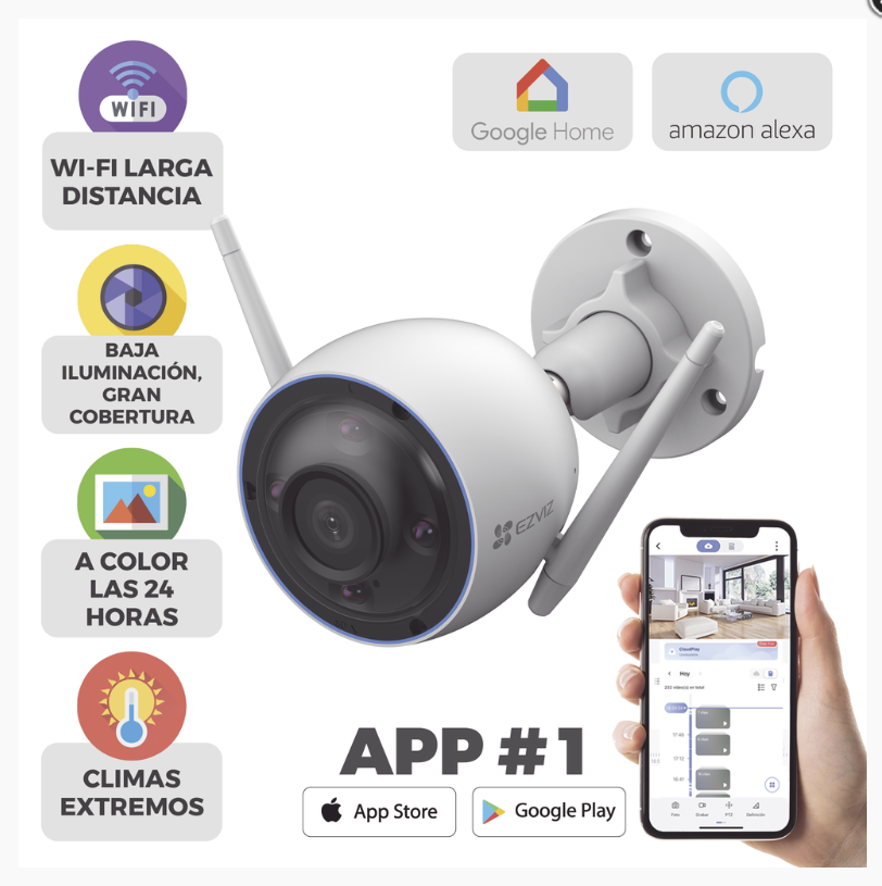CÁMARA EZVIZ TIPO BALA WIFI CS-H3 EXTERIOR
