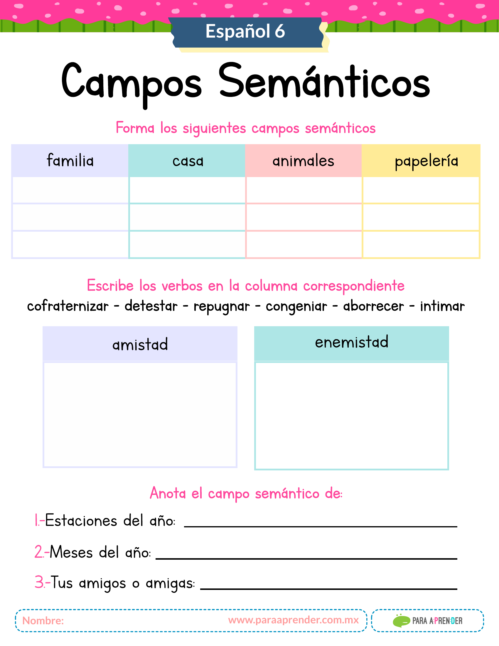 GUIA DE REPASO 6 DE PRIMARIA