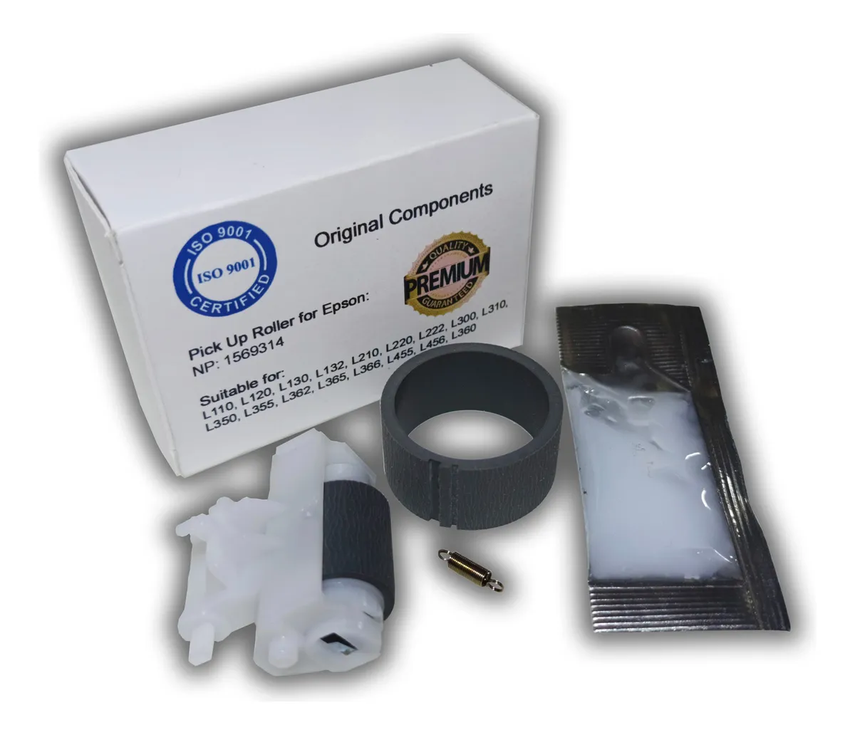 KIT DE GOMAS DE ALIMENTACION Y BASE PARA IMPRESORAS EPSON L110 L210 L355 L555 ETC.