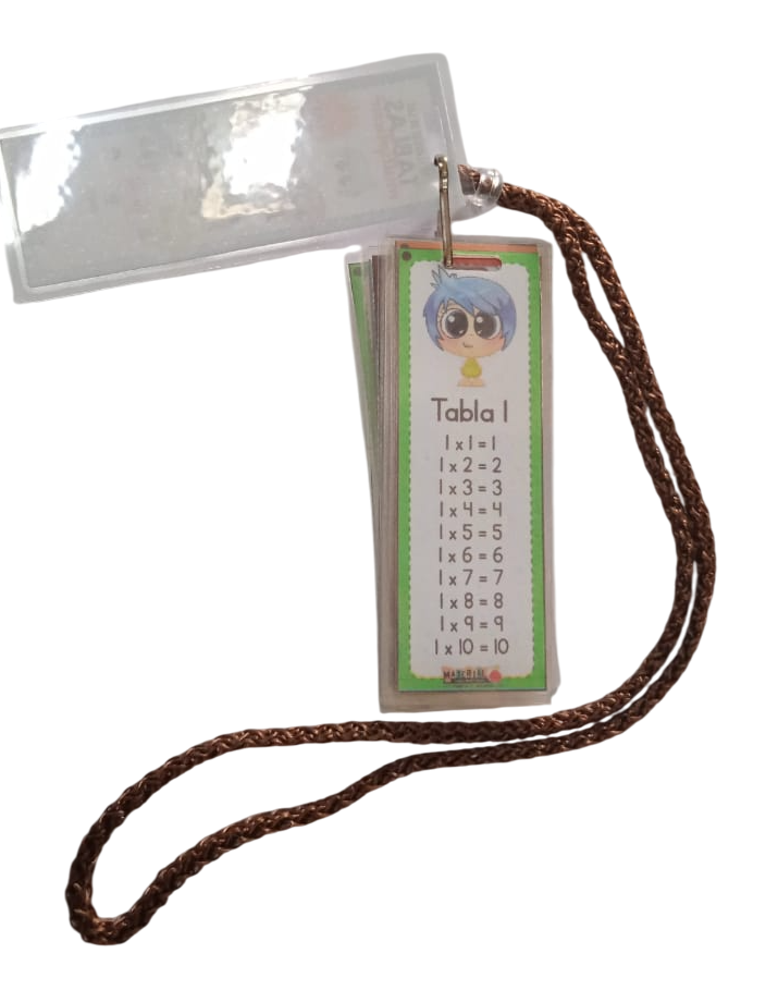 LLAVERO TABLAS DE MULTIPLICAR INTENSAMENTE