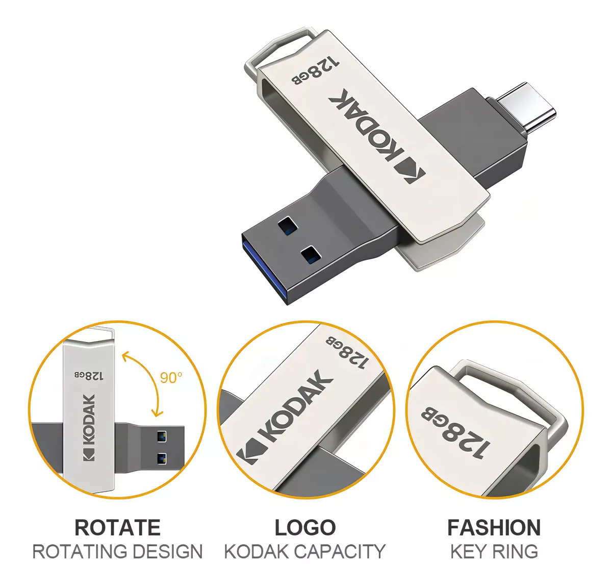MEMORIA KODAK USB DUAL USB/TIPO C 