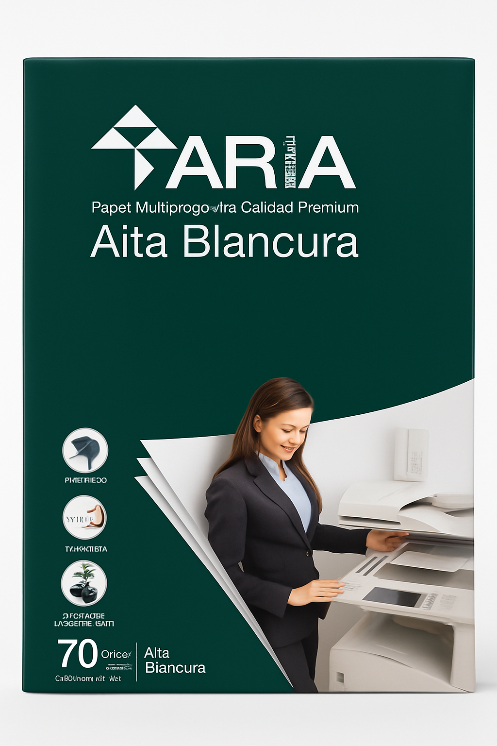 PAQUETE DE 500 HOJAS BLANCAS TAM OFICIO