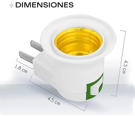 ADAPTADOR ENCHUFE SOCKET CON CLAVIJA APAGADOR 110V