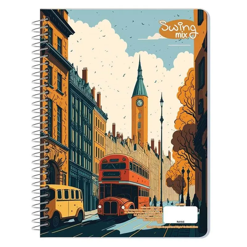 LIBRETA PROFESIONAL DE 100 HOJAS CUADRO 7MM