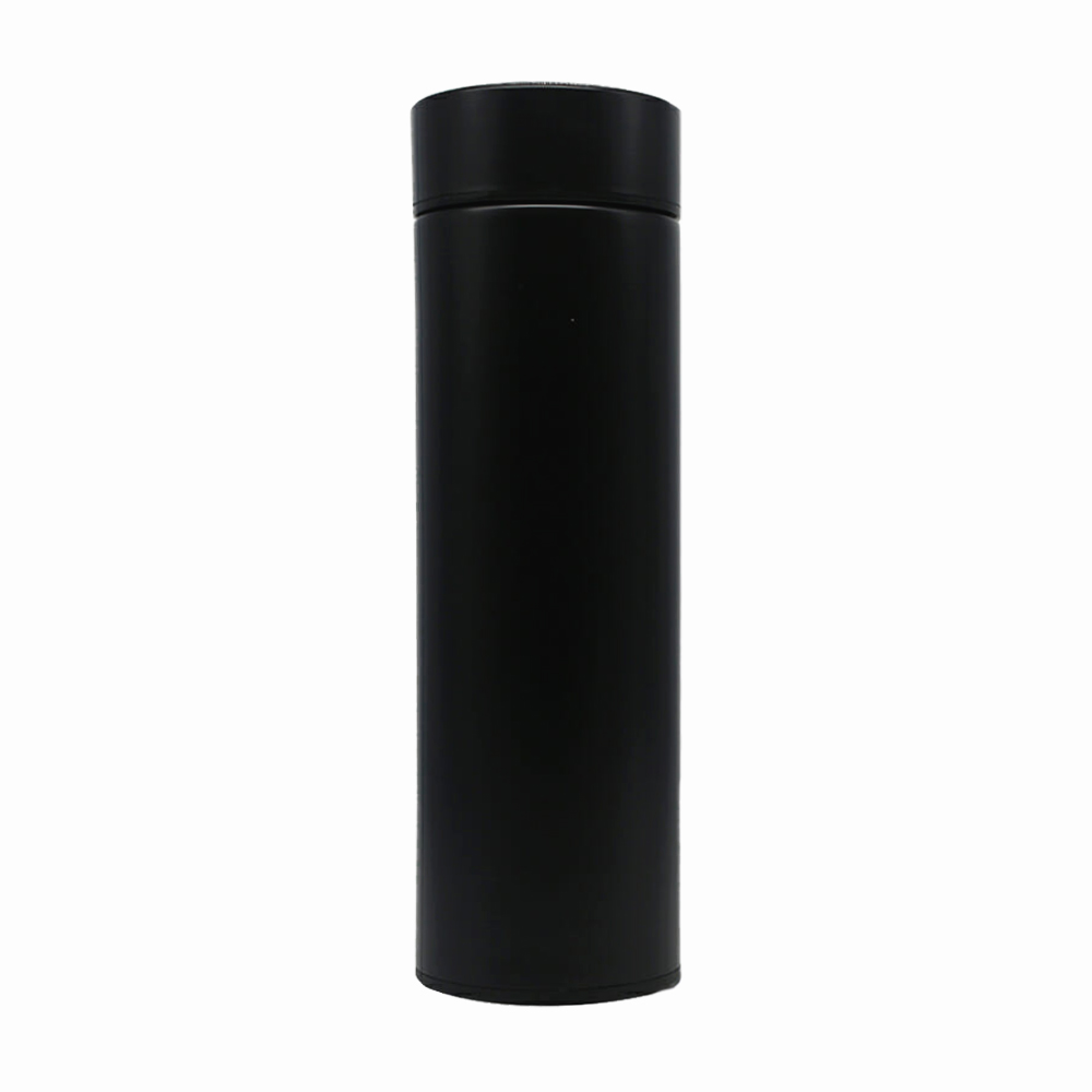 TERMO LISO DE ACERO INOXIDABLE CON MEDIDOR DIGITAL DE TEMPERATURA 500ml