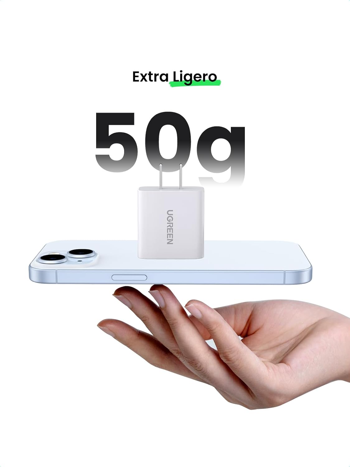 UGREEN 20W CUBO CARGADOR USB TIPO C CARGA RAPIDA