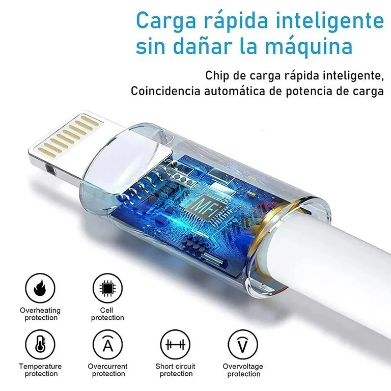 CABLE USB C A LIGHTNING 2 MT COMPATIBLE CON IPHONE