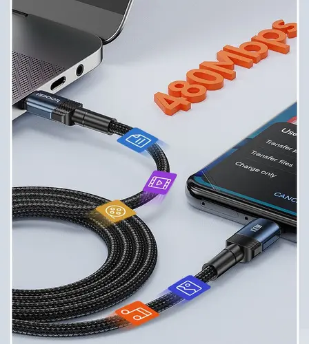 CABLE TIPO C A TIPO C CARGA Y DATOS TOOCKI 2M