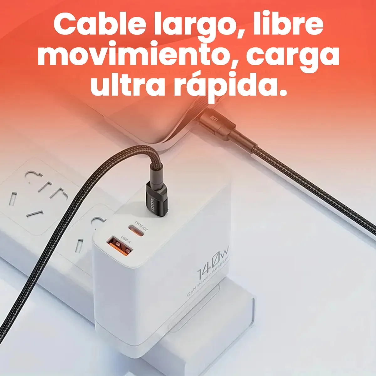 CABLE TIPO C A TIPO C CARGA Y DATOS TOOCKI 2M