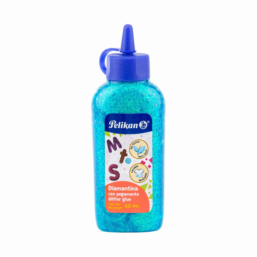 DIAMANTINA CON PEGAMENTO COLORES SURTIDOS