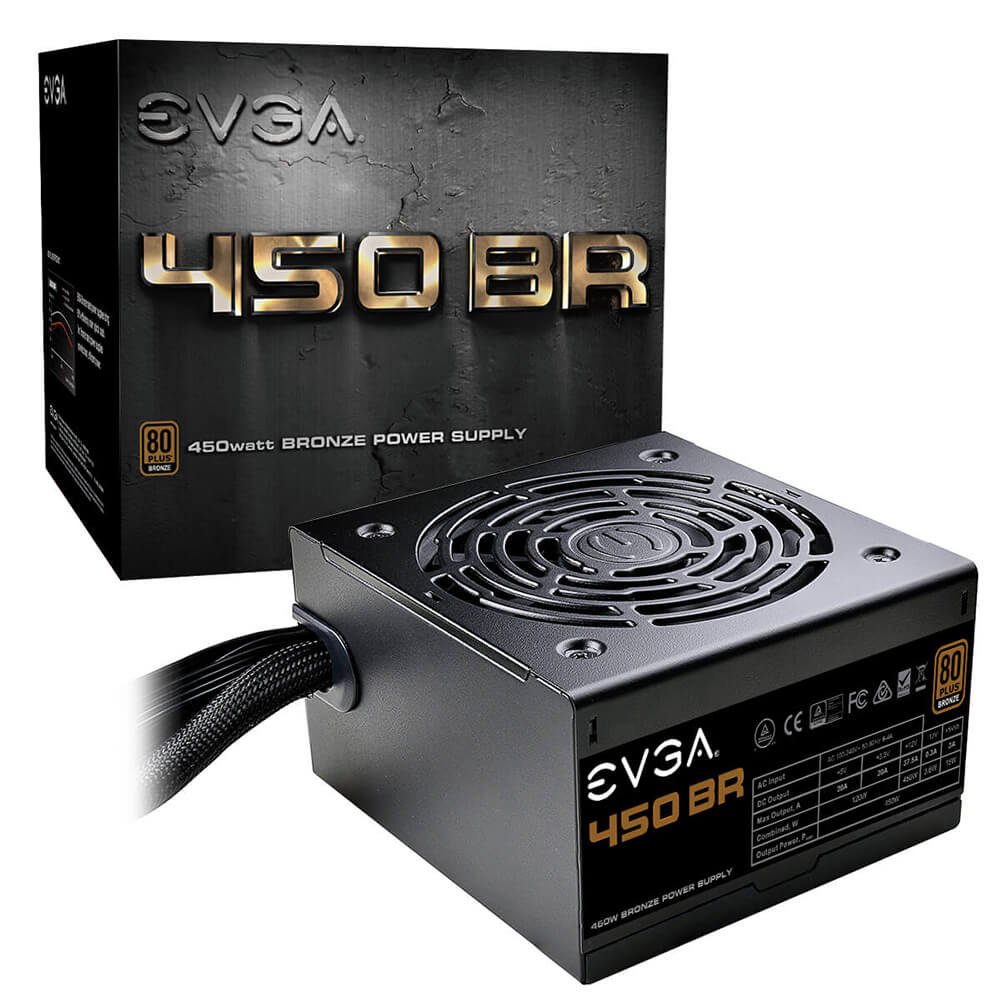 FUENTE DE PODER EVGA 450 WATTS 450BV 80 PLUS BRONZE
