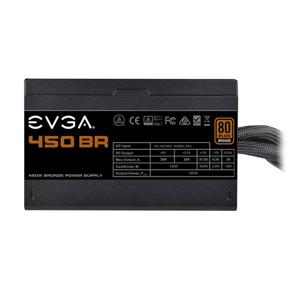FUENTE DE PODER EVGA 450 WATTS 450BV 80 PLUS BRONZE