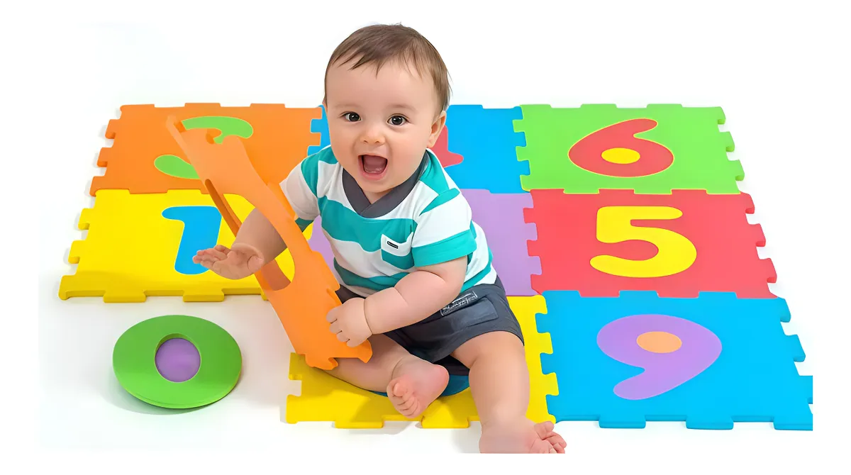 TAPETE DE FOMY DIDÁCTICO 10 PZS 30x30 CMS MODELO NUMEROS