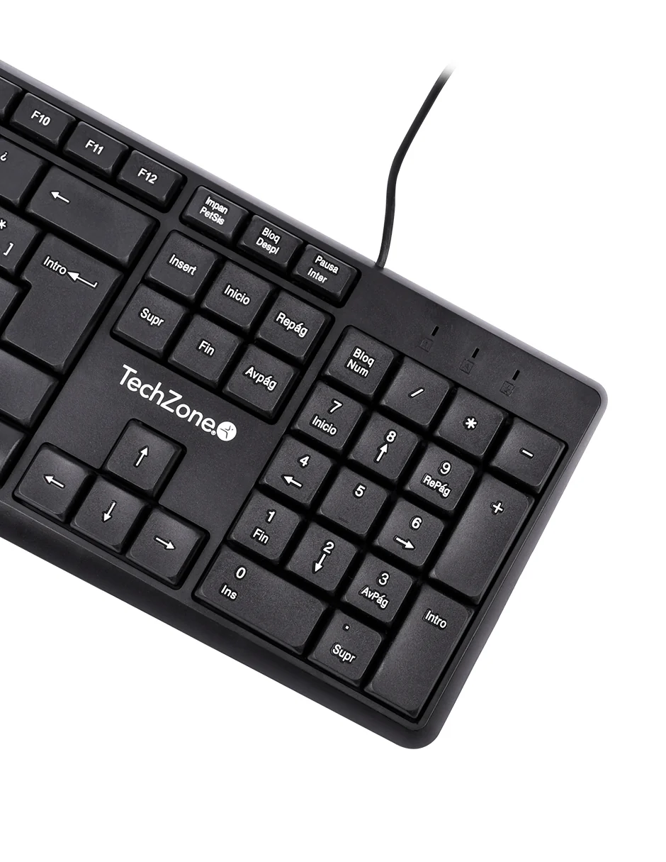 TECLADO ALAMBRICO TECHZONE