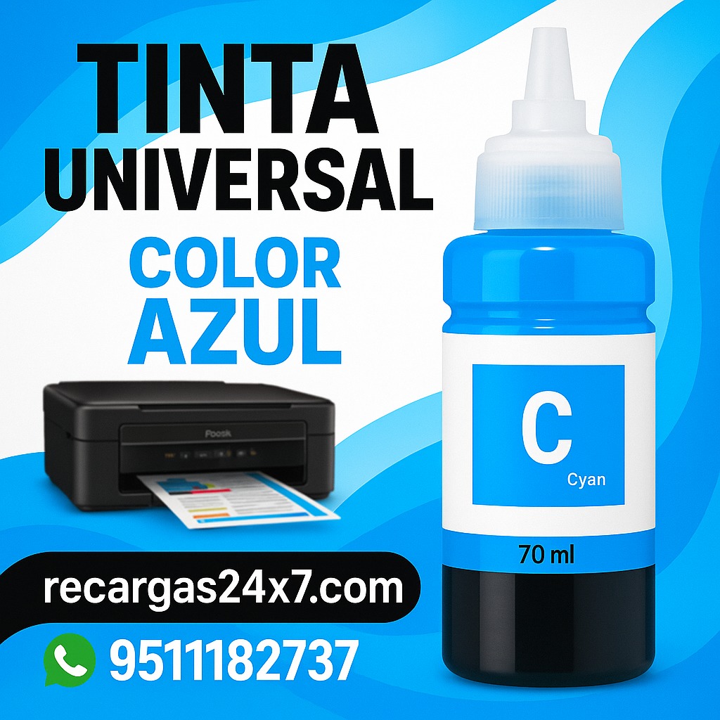 TINTA UNIVERSAL PARA IMPRESORAS EPSON AZUL